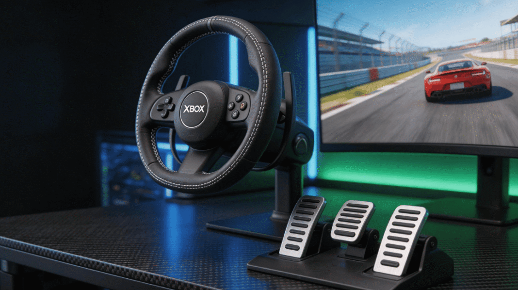Xbox Steering Wheel and Pedal