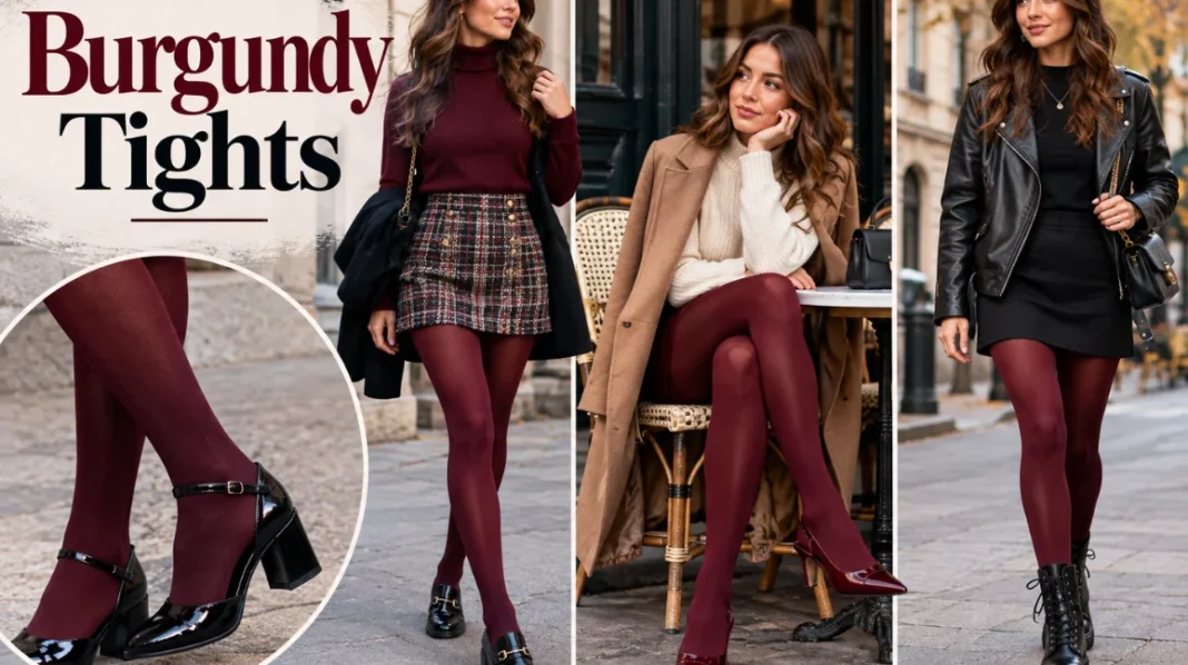 Burgundy Tights