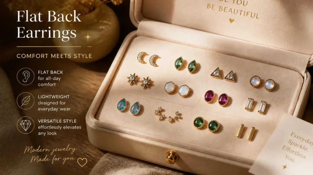 Flat Back Earrings